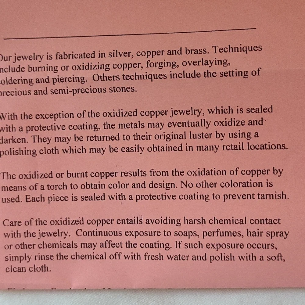 Flame Painted Copper Oval Earrings - Picture 5 of 5